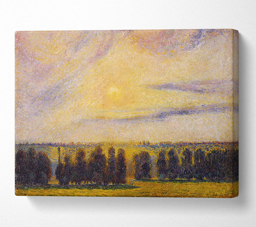  A Canvas Print of Pissarro Sunset At Eragny Canvas Wall Art