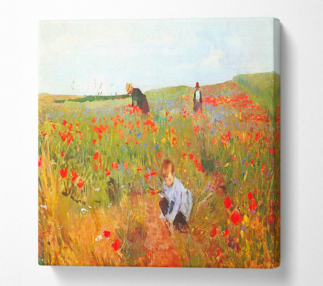  A Canvas Print of Cassatt Poppy In The Field Canvas Print