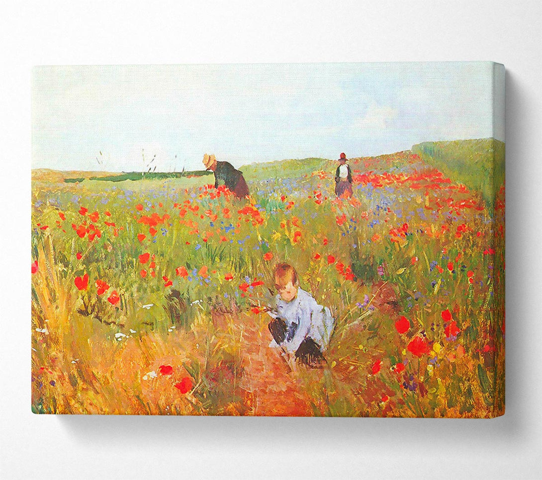  A Canvas Print of Cassatt Poppy In The Field Canvas Print