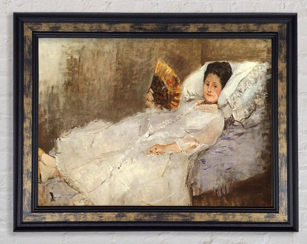 Morisot Portrait Of Madame Hubard Framed Print