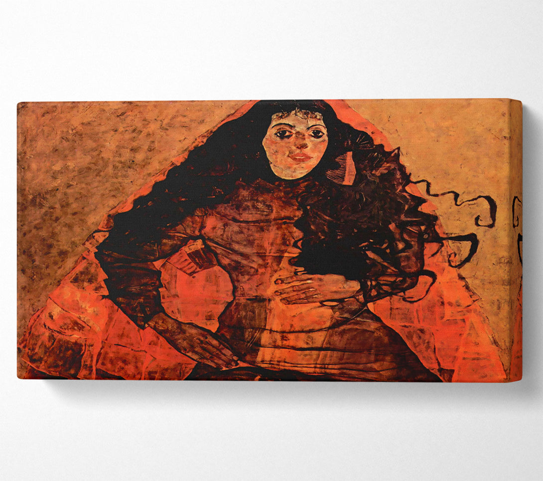  A Canvas Print of Schiele Portrait Of Trude Engel Canvas Wall Art