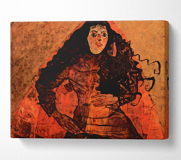  A Canvas Print of Schiele Portrait Of Trude Engel Canvas Wall Art