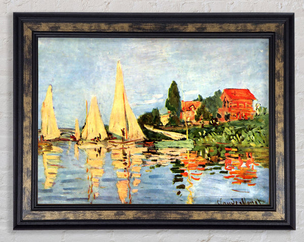 Monet Regatta At Argenteuil Framed Print