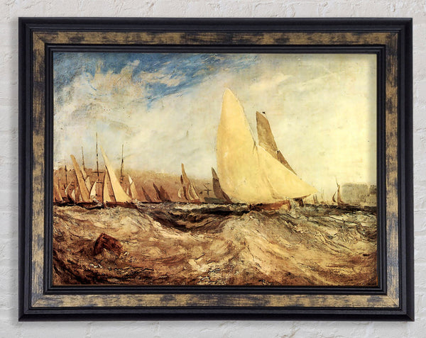 Joseph Mallord Turner Regatta Framed Print