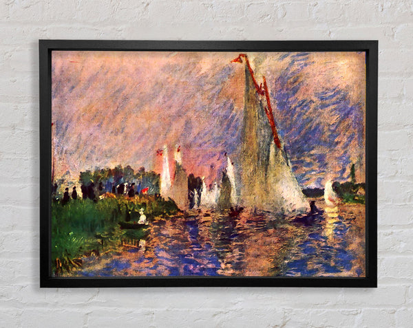 Renoir Regatta In Argenteui Framed Print