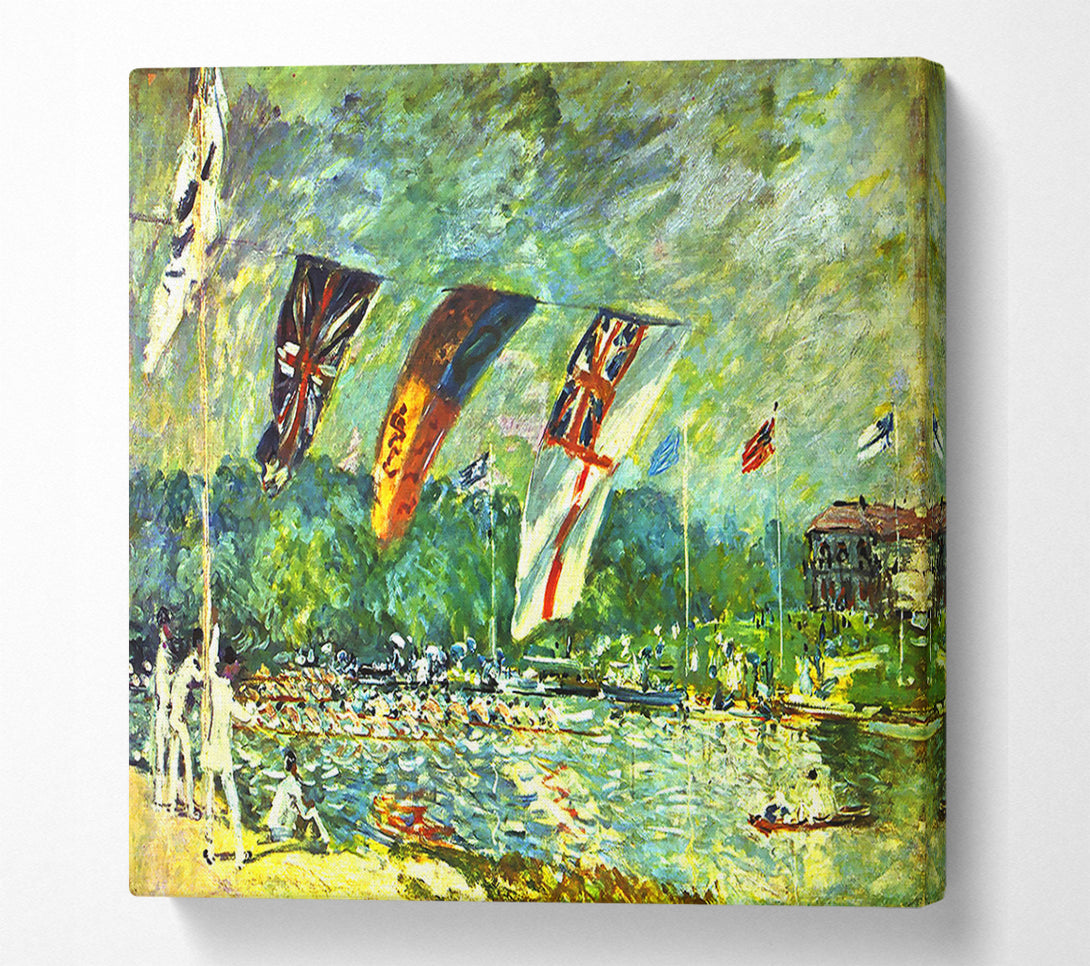  A Canvas Print of Sisley Regatta In Molesey Canvas Wall Art