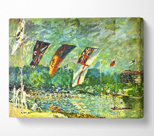  A Canvas Print of Sisley Regatta In Molesey Canvas Wall Art