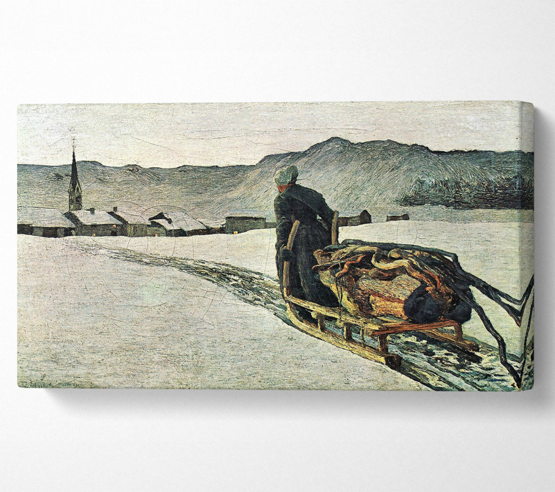  A Canvas Print of Segantini Return From The Forest Canvas Print
