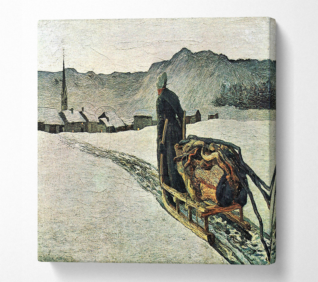  A Canvas Print of Segantini Return From The Forest Canvas Print