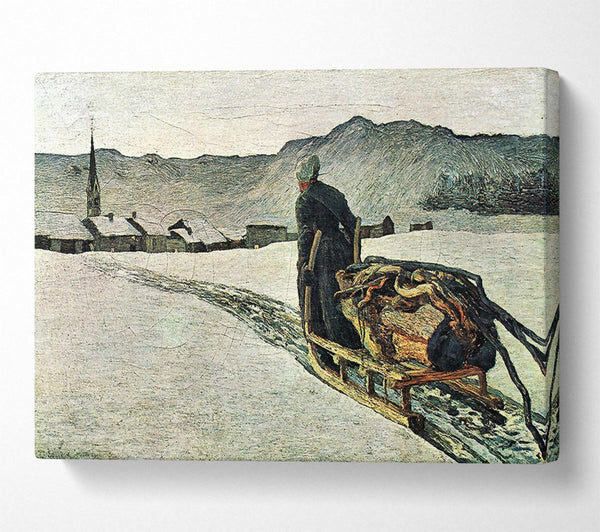  A Canvas Print of Segantini Return From The Forest Canvas Print