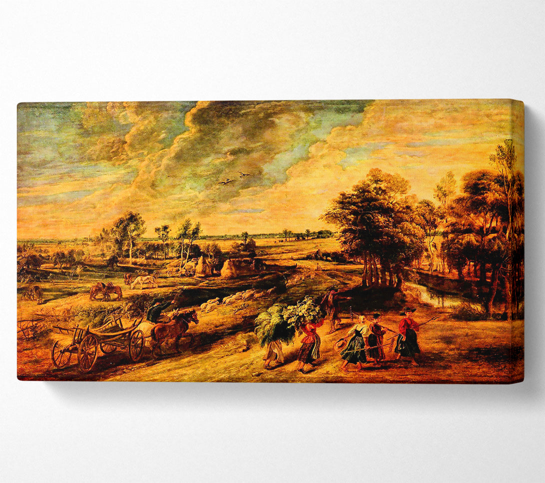  A Canvas Print of Rubens Return Of The Farmers From The Field Canvas Art
