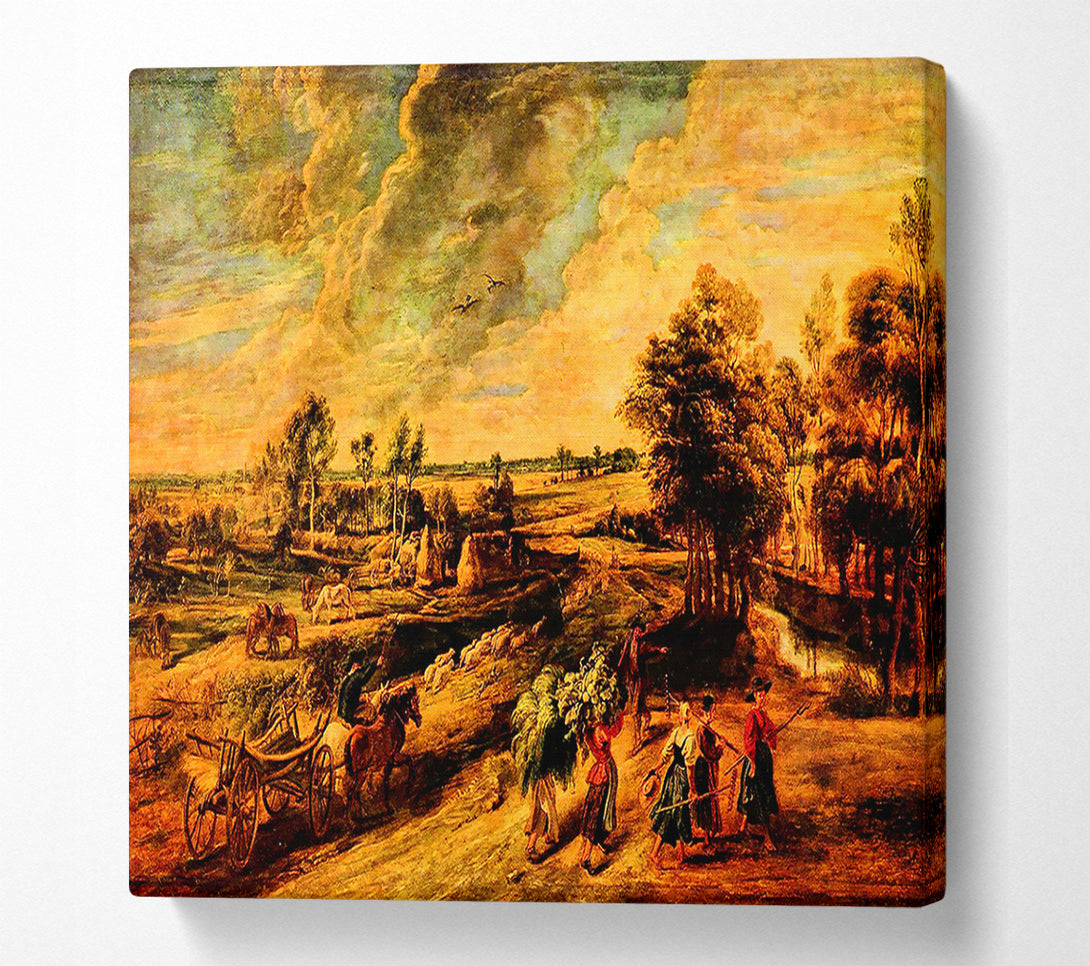  A Canvas Print of Rubens Return Of The Farmers From The Field Canvas Art