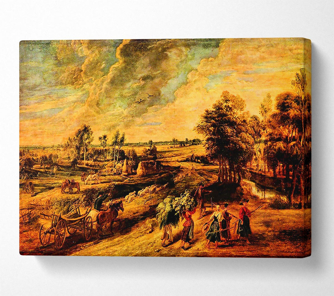  A Canvas Print of Rubens Return Of The Farmers From The Field Canvas Art