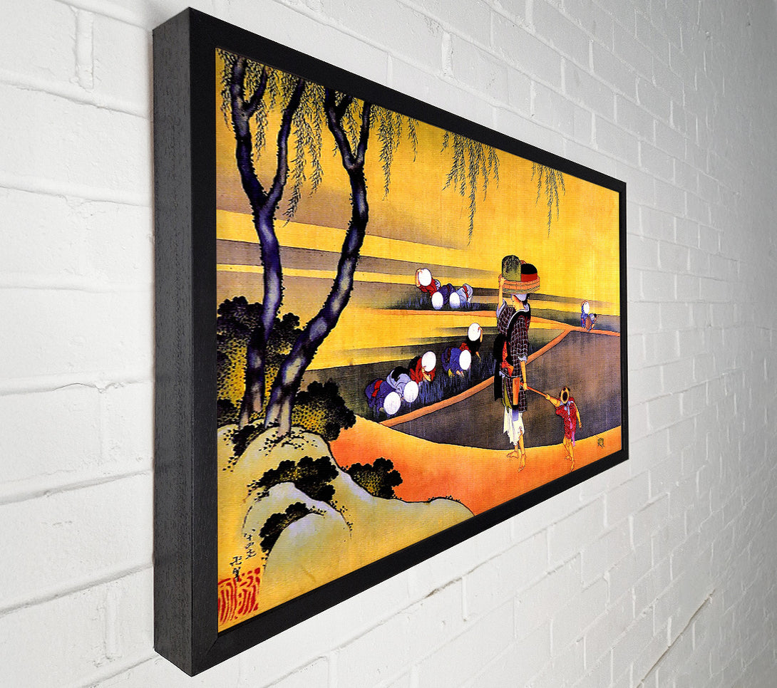  A Canvas Print of Hokusai Rice Fields Canvas Print