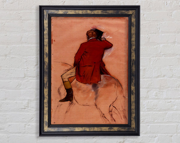 Degas Rider With Red Jacket Framed Print
