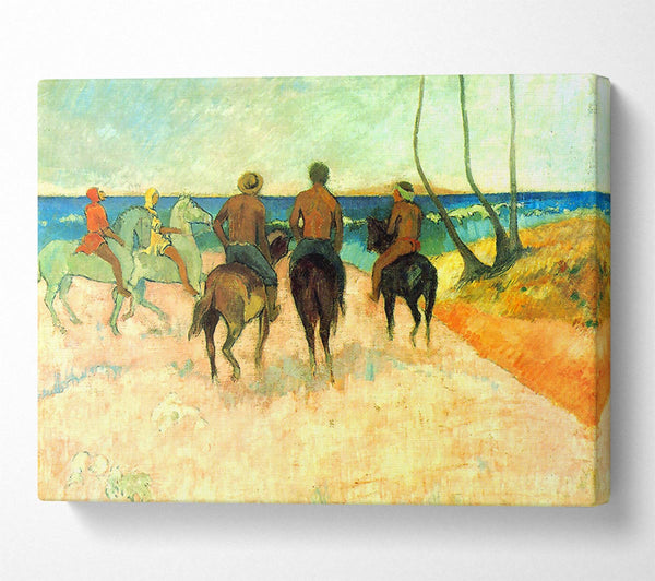  A Canvas Print of Gauguin Riding On The Beach 2 Canvas Print