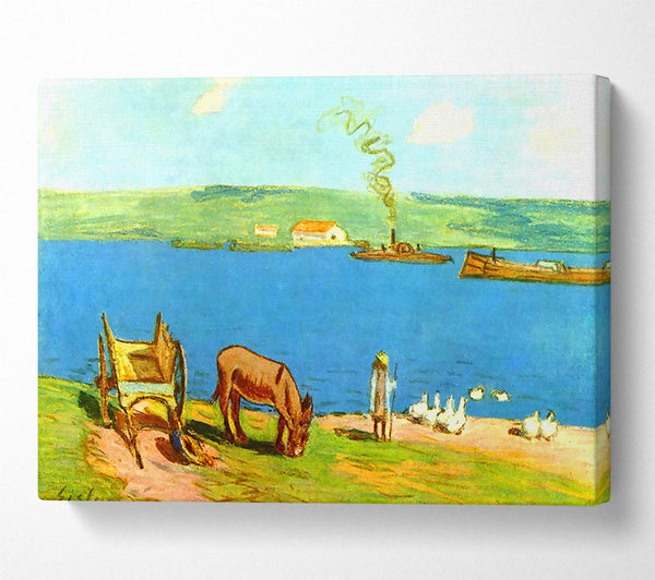  A Canvas Print of Sisley River Bank Canvas Print