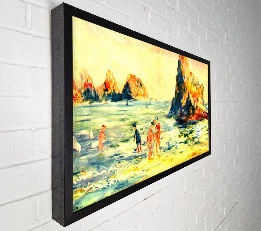  A Canvas Print of Renoir Rock Cliffs In Guernsey Canvas Wall Art