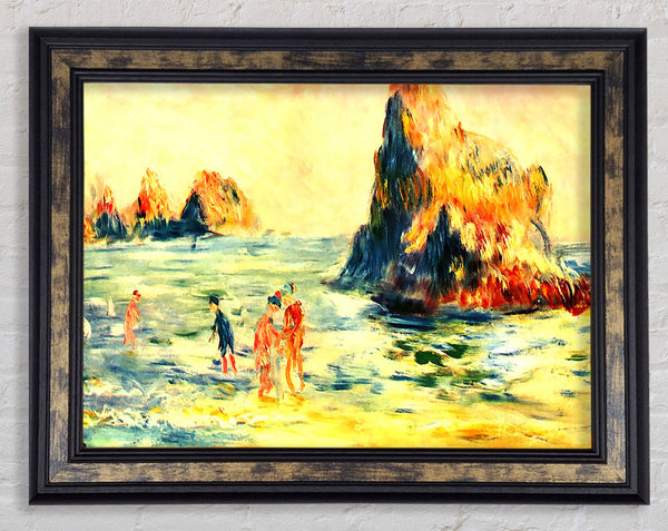 Renoir Rock Cliffs In Guernsey Framed Print