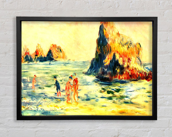 Renoir Rock Cliffs In Guernsey Framed Print