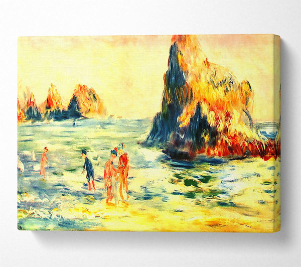 A Canvas Print of Renoir Rock Cliffs In Guernsey Canvas Wall Art