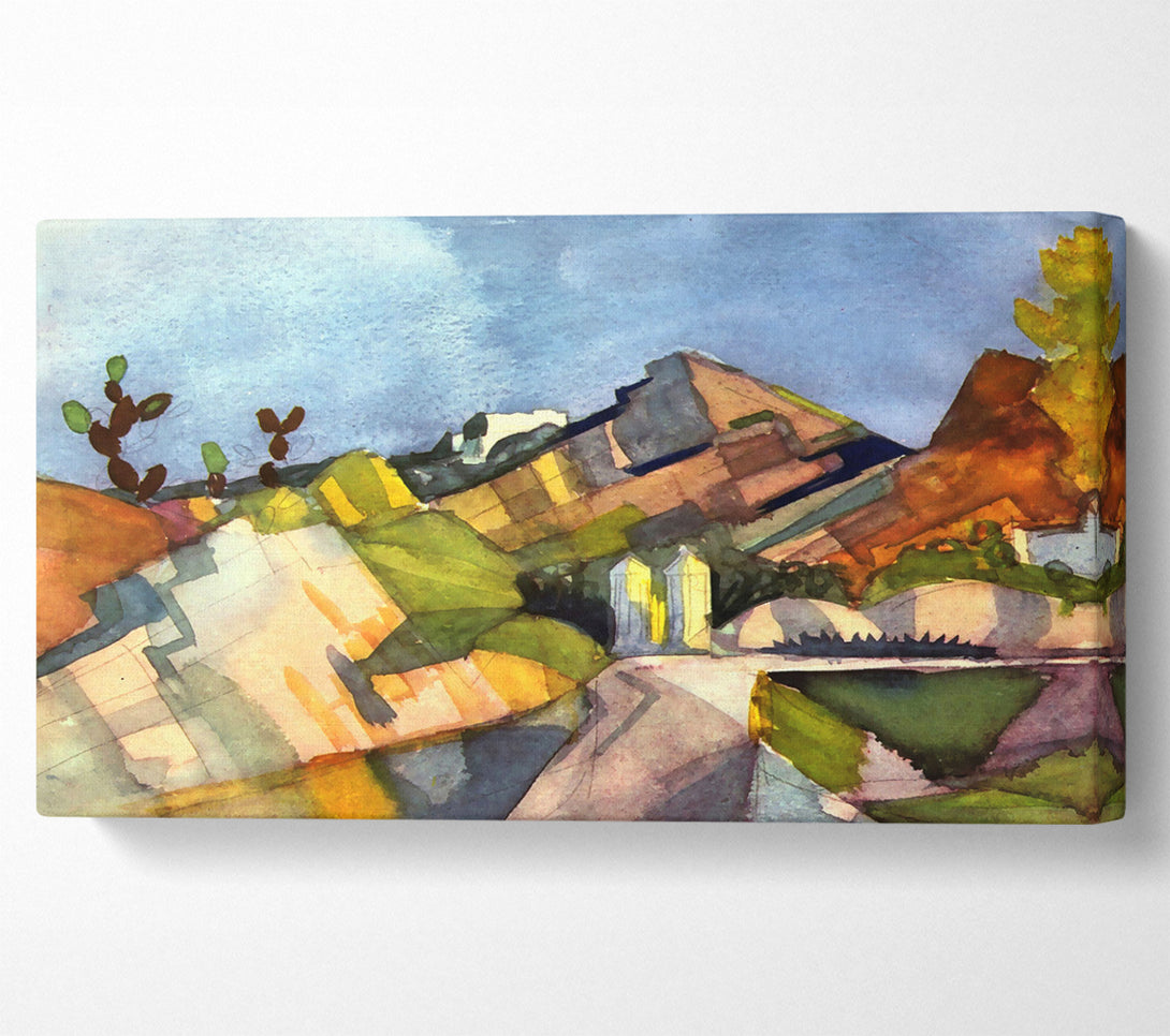  A Canvas Print of August Macke Rocky Landscape Canvas Art