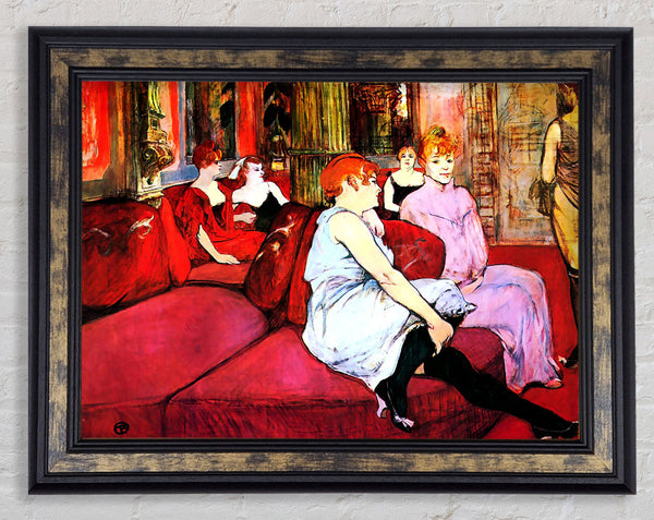 Toulouse Lautrec Salon In The Rue De Moulins Framed Print