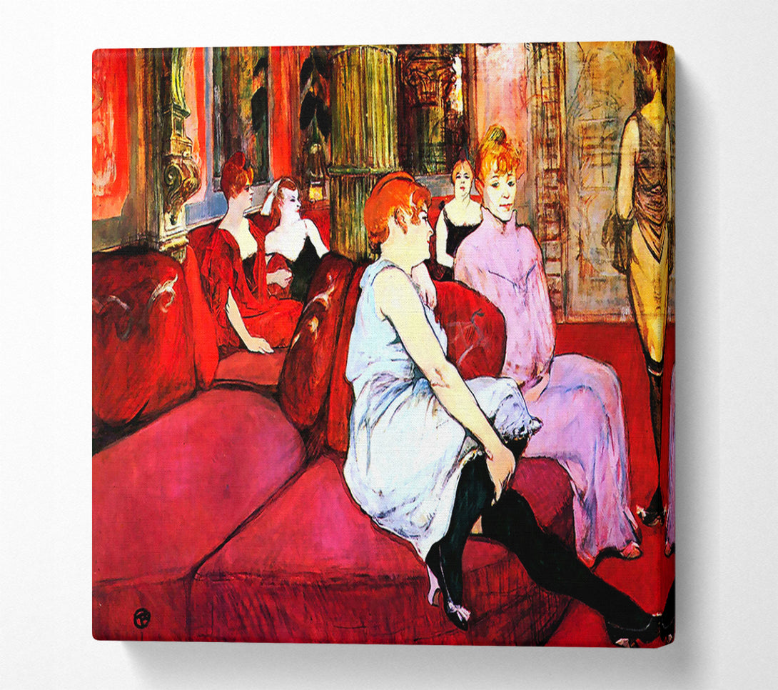  A Canvas Print of Toulouse Lautrec Salon In The Rue De Moulins Canvas Wall Art