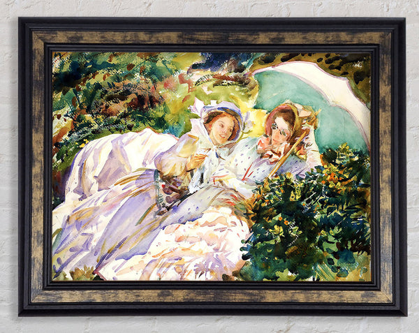 John Singer Sargent Simplon Pass The Tease Framed Print