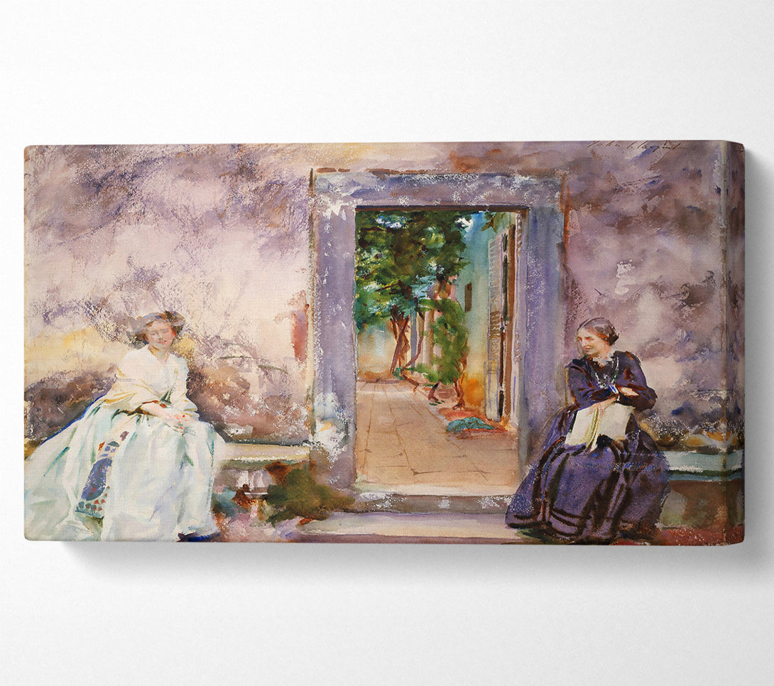  A Canvas Print of John Singer Sargent The Garden Wall Canvas Wall Art