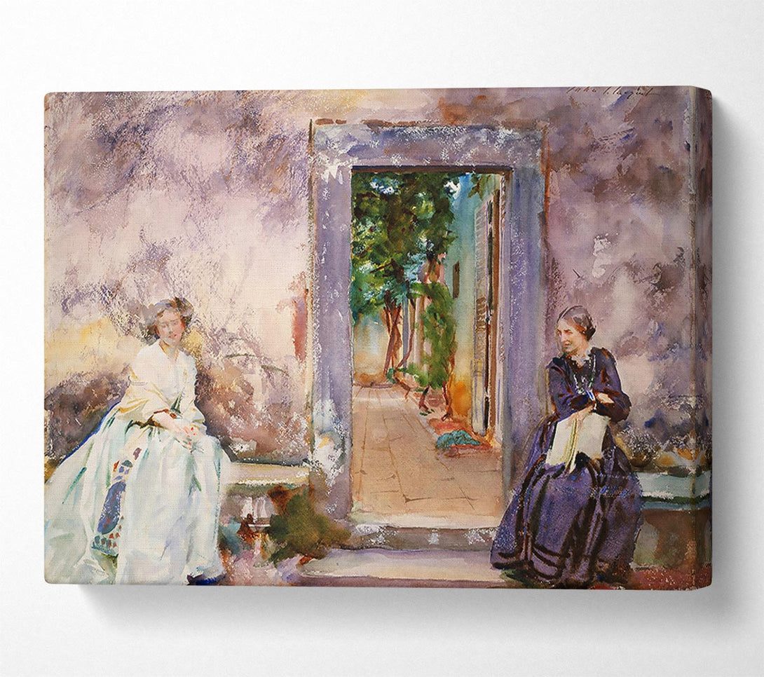 A Canvas Print of John Singer Sargent The Garden Wall Canvas Wall Art