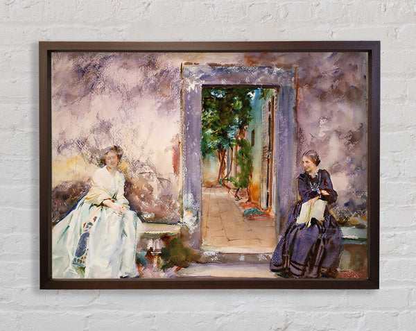 John Singer Sargent The Garden Wall Framed Print