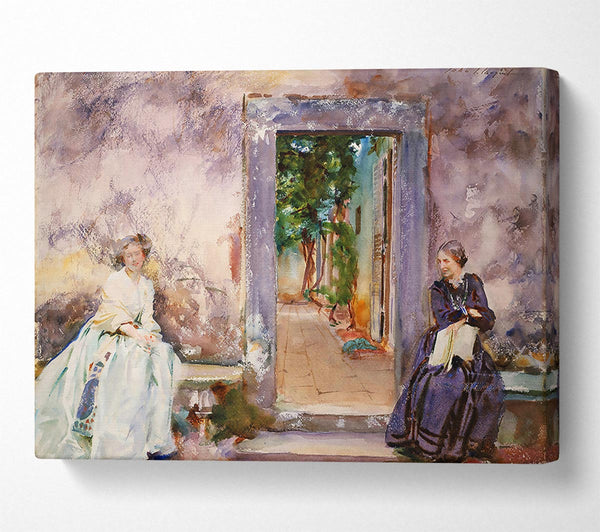  A Canvas Print of John Singer Sargent The Garden Wall Canvas Wall Art