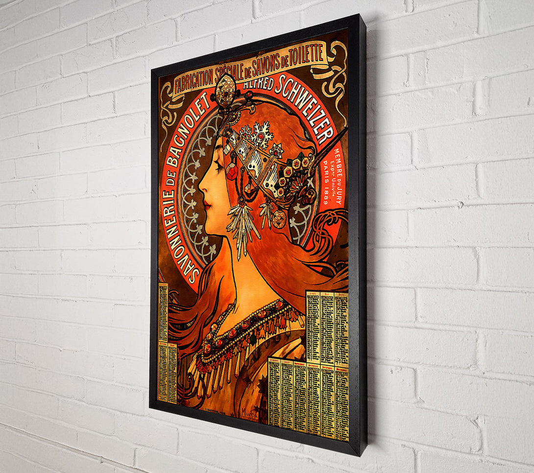 A Canvas Print of Alphonse Mucha Savonnerie De Bagnolet Canvas Art
