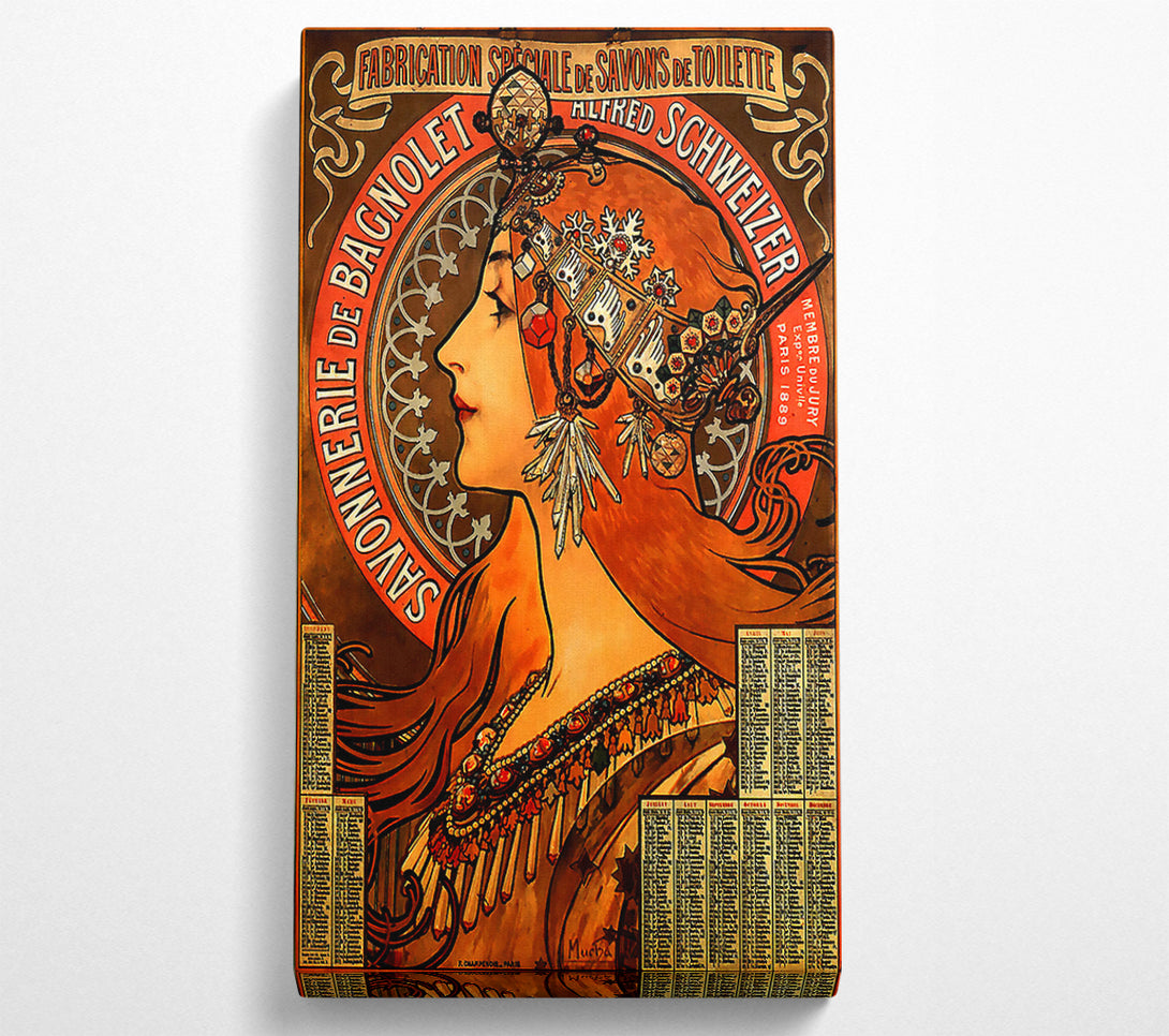  A Canvas Print of Alphonse Mucha Savonnerie De Bagnolet Canvas Art