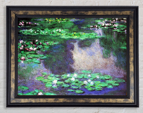 Monet Sea Roses Water Landscape Framed Print