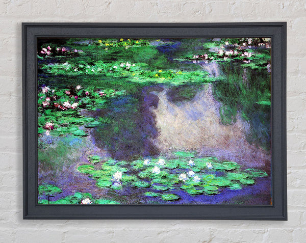 Monet Sea Roses Water Landscape Framed Print