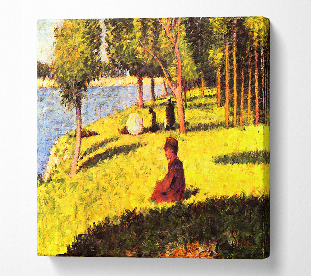  A Canvas Print of Seurat Seated Figure Canvas Wall Art