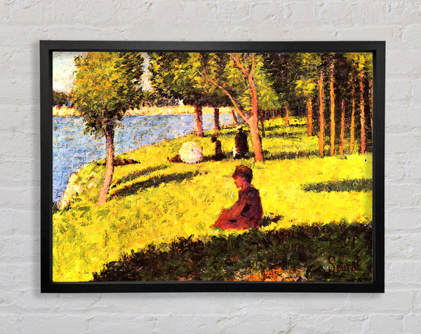 Seurat Seated Figure Framed Print