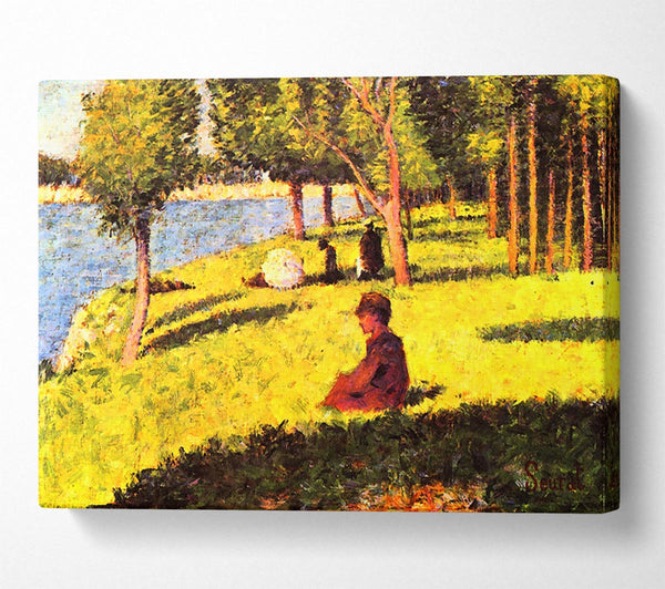  A Canvas Print of Seurat Seated Figure Canvas Wall Art