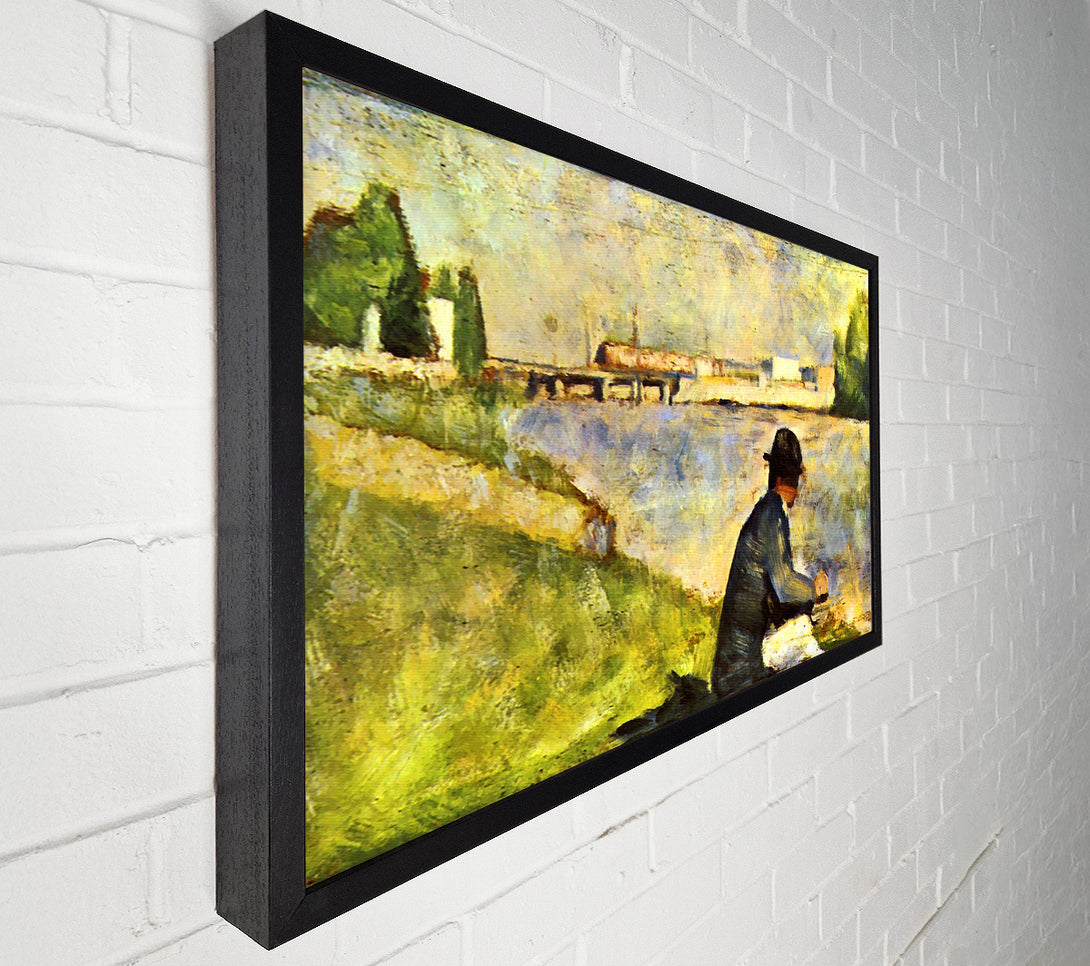  A Canvas Print of Seurat Seated Man Canvas Print