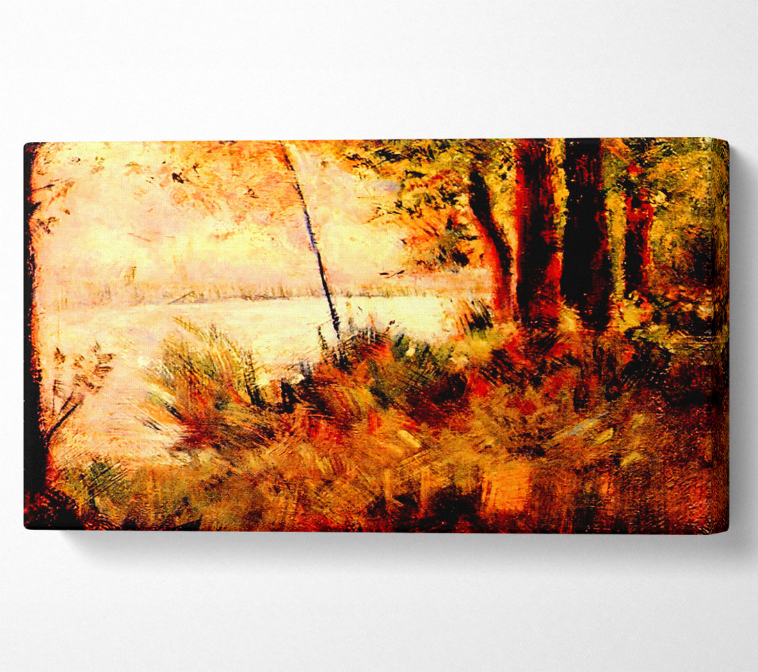  A Canvas Print of Seurat Seated Slope Canvas Print