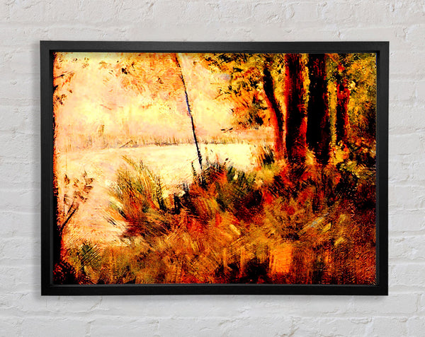 Seurat Seated Slope Framed Print