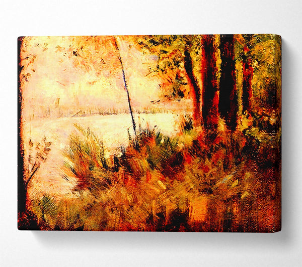  A Canvas Print of Seurat Seated Slope Canvas Print