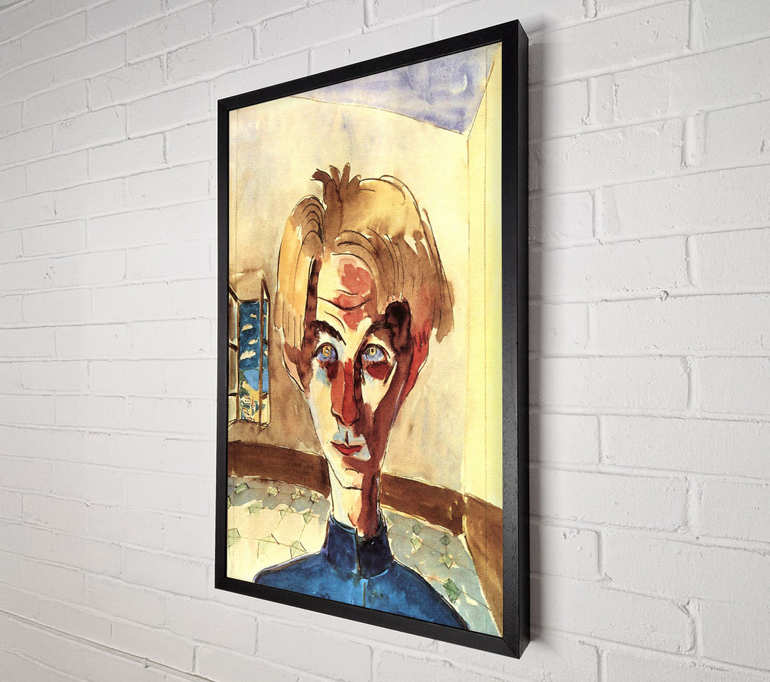  A Canvas Print of Walter Gramatte Self Portrait In A Room Canvas Wall Art