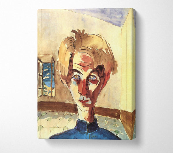  A Canvas Print of Walter Gramatte Self Portrait In A Room Canvas Wall Art