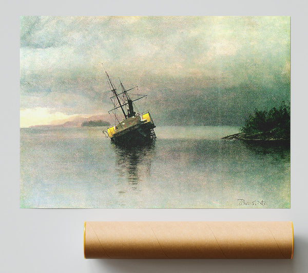 Bierstadt Shipwreck In Loring Bay Alaska Poster