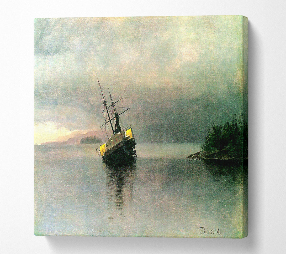  A Canvas Print of Bierstadt Shipwreck In Loring Bay Alaska Canvas Wall Art
