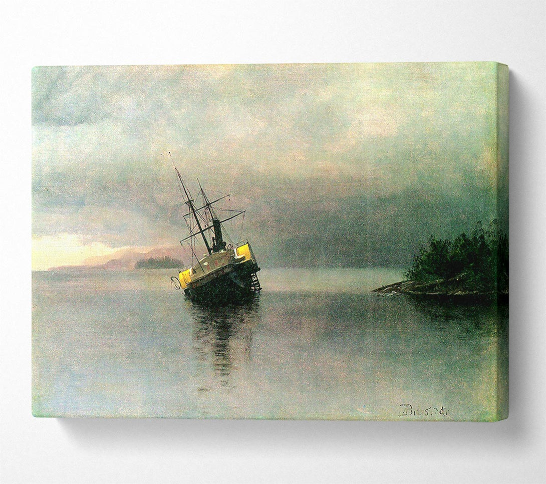  A Canvas Print of Bierstadt Shipwreck In Loring Bay Alaska Canvas Wall Art