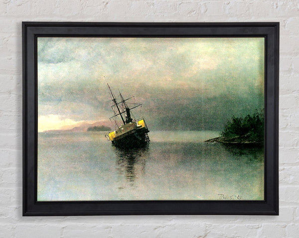 Bierstadt Shipwreck In Loring Bay Alaska Framed Print